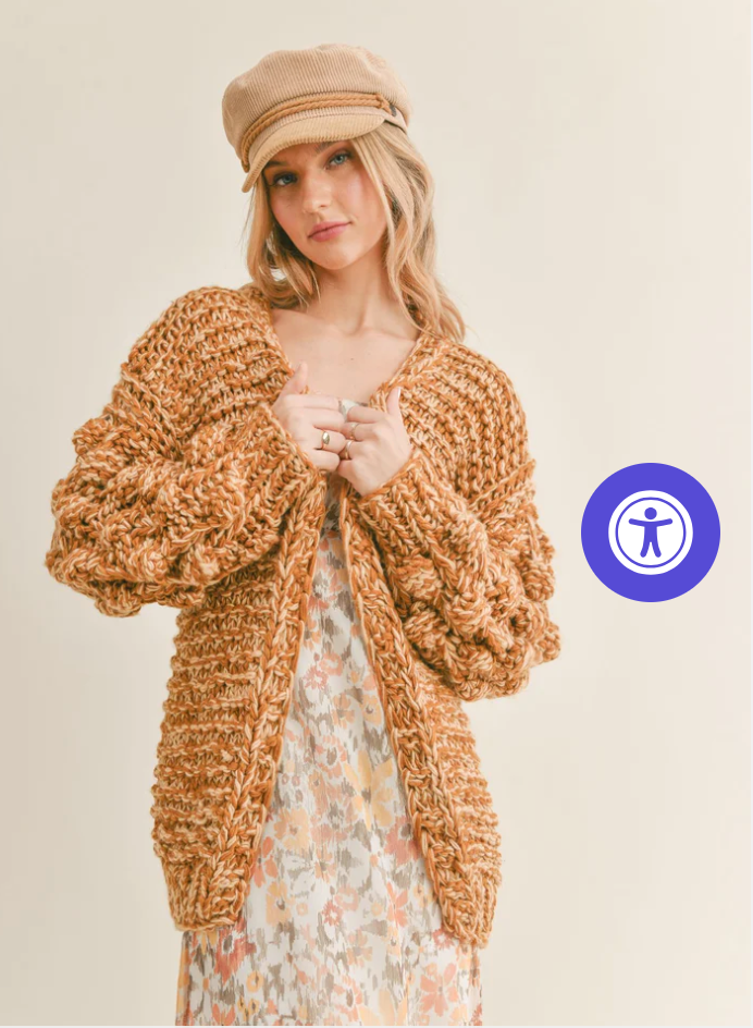 HANDMADE CHUNKY KNIT CARDI