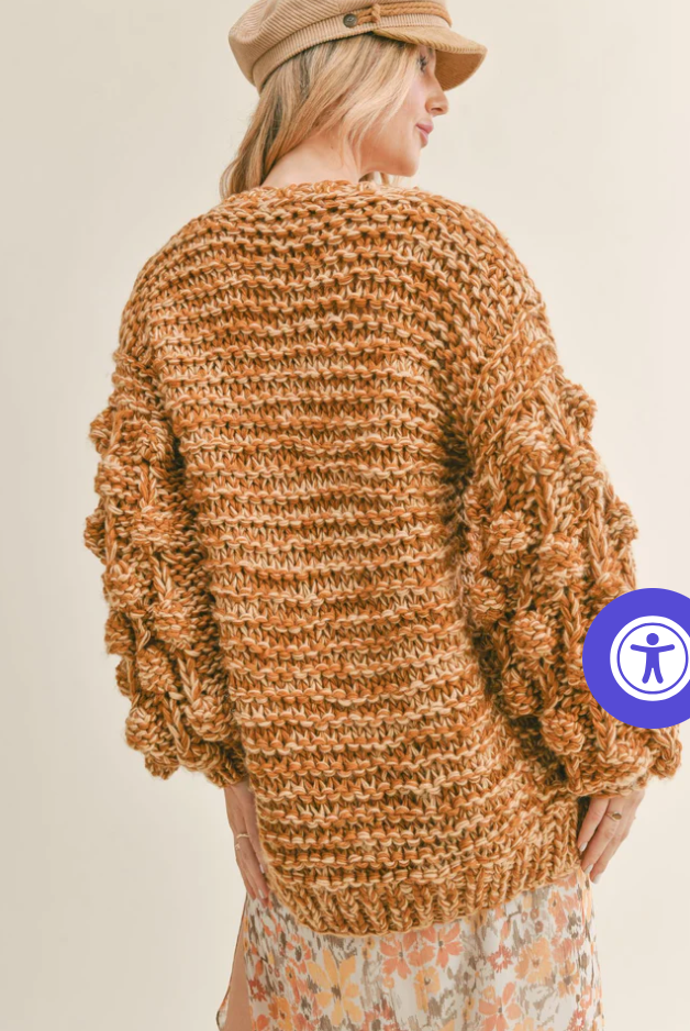 HANDMADE CHUNKY KNIT CARDI