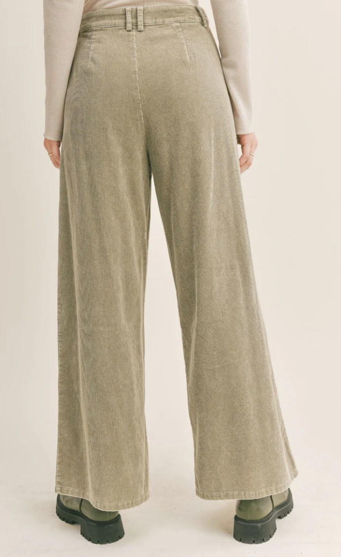 Fall Corduroy Pleated Pant