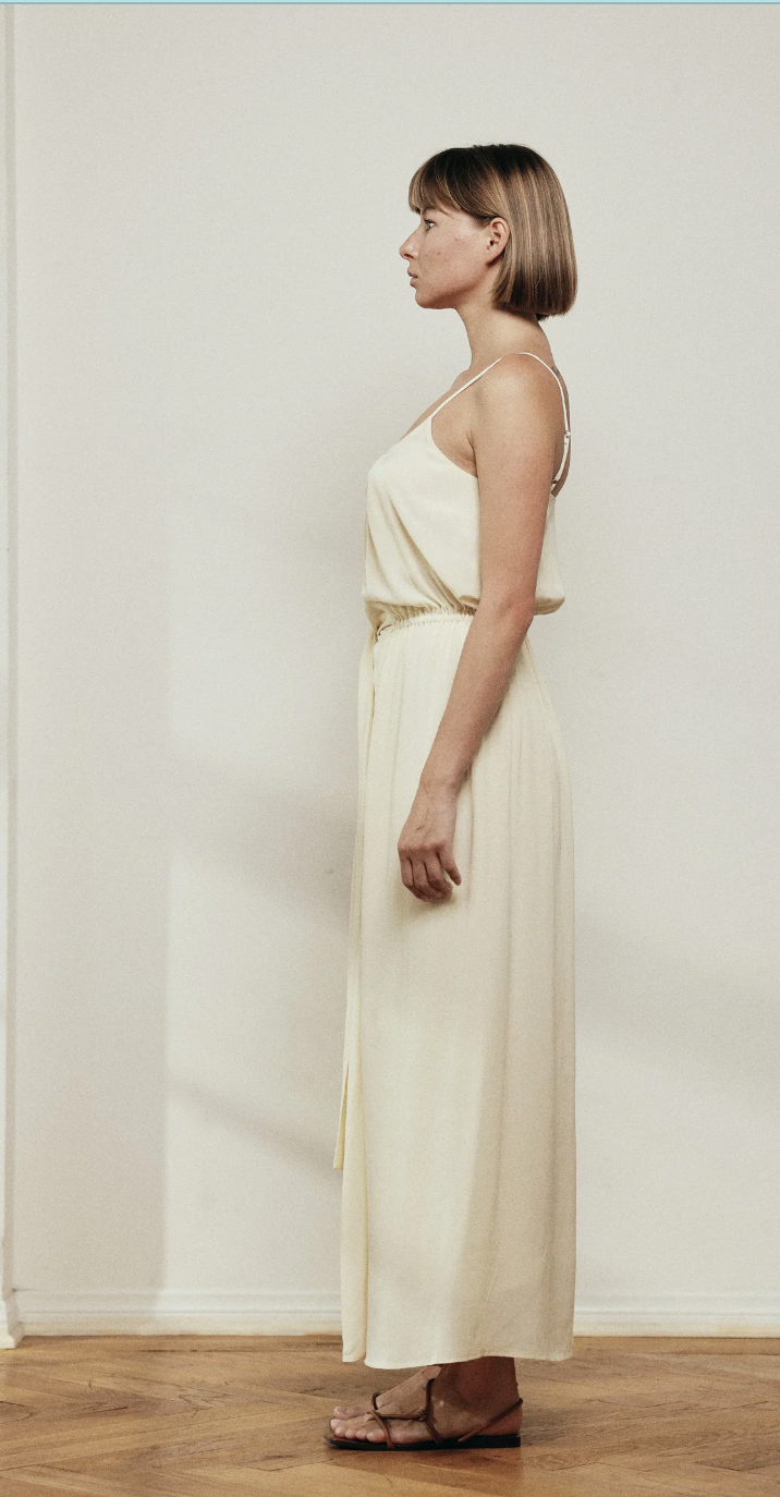 Front Tie Grecian Style Maxi Dress