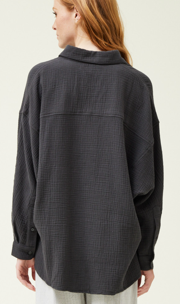Long Sleeve Button Up Linen Shirt