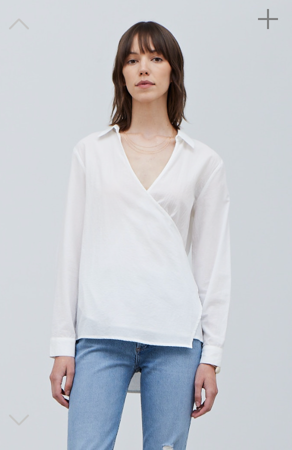 COTTON SIDE TIE BLOUSE