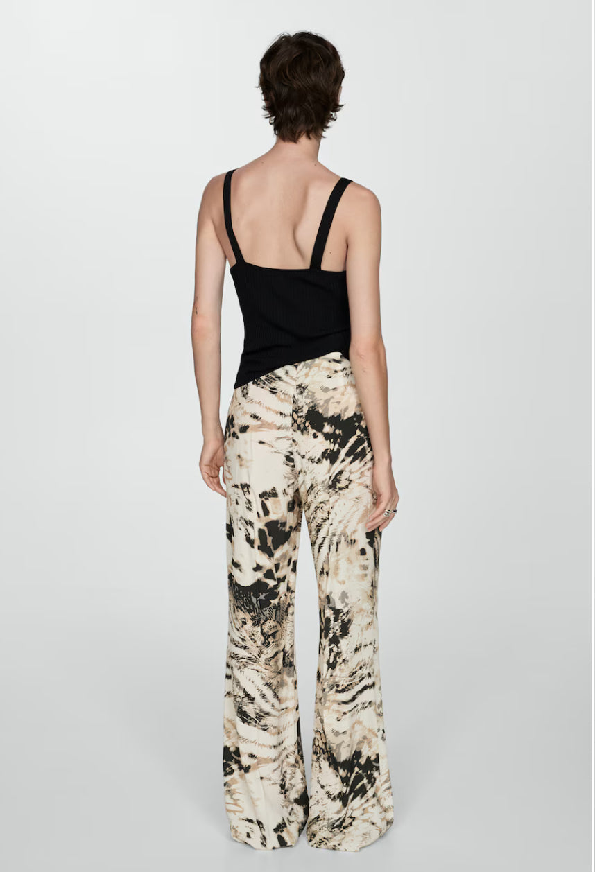 Fluid Animal Print Pant