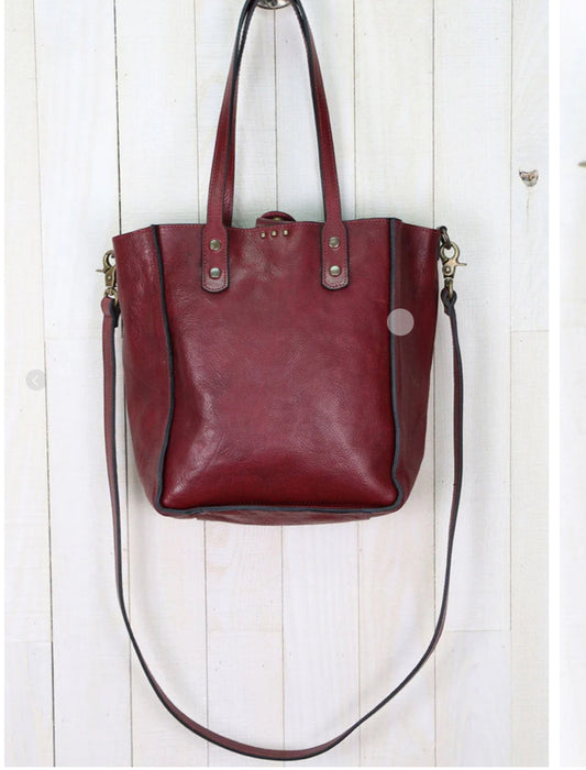 SHADED LEATHER CROSSBODY HANDBAG