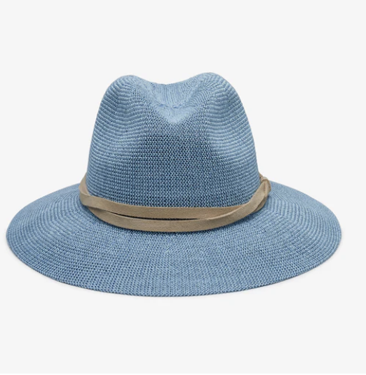 Sedona Straw Panama Hat-Blue