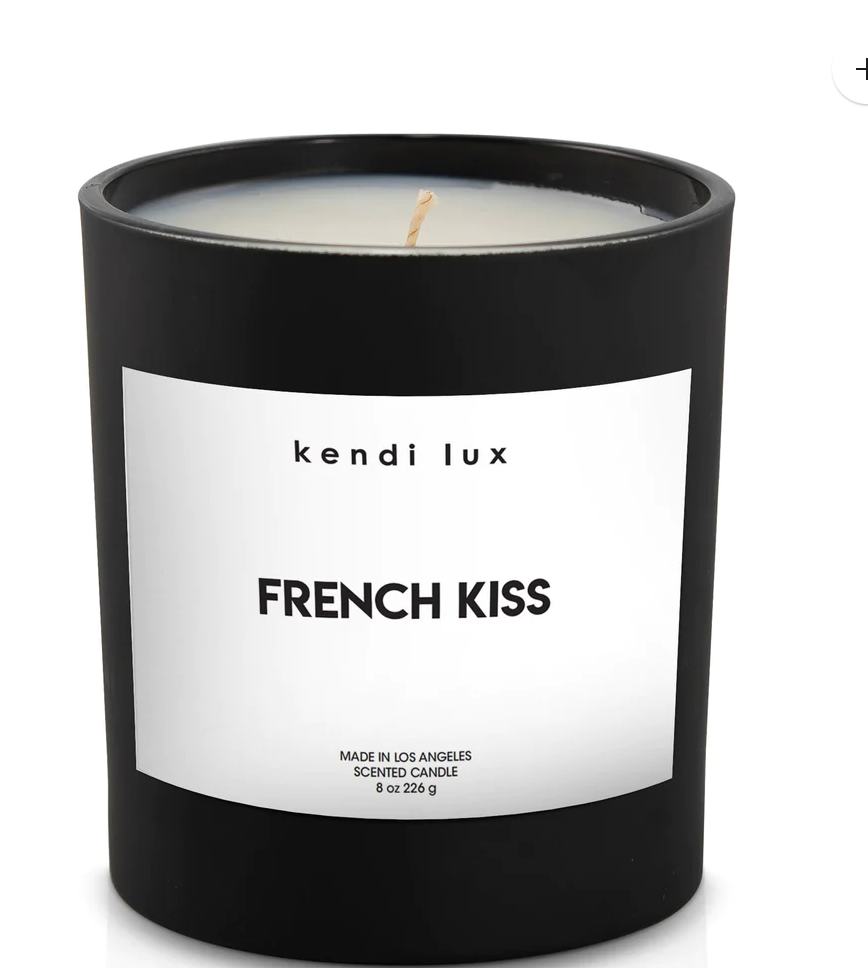 Soy blend candle cotton wick in glass tumbler. 8.0 oz-French Kiss