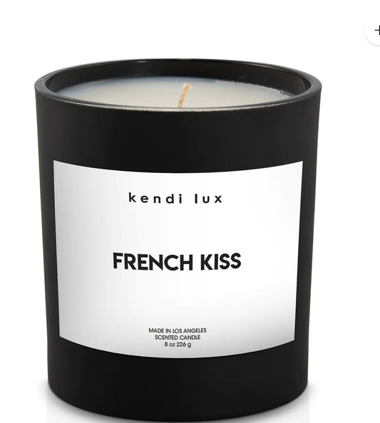Soy blend candle cotton wick in glass tumbler. 8.0 oz-French Kiss
