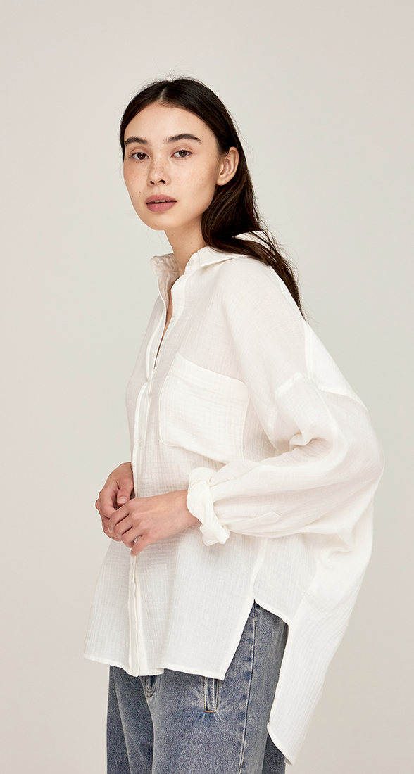 Long Sleeve Button Up Linen Shirt