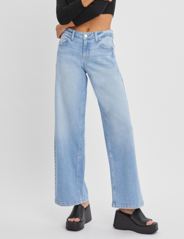 Low Rise Wide Leg Jeans