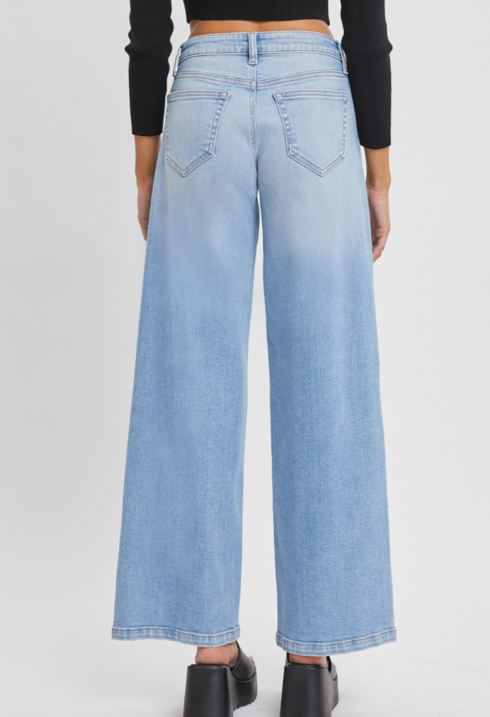 Low Rise Wide Leg Jeans