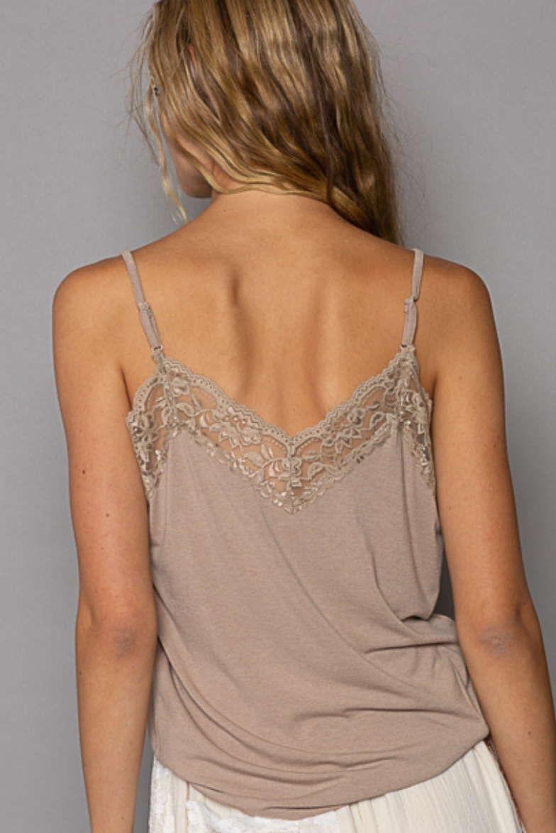 Delicate Lace Trimmed Camisole