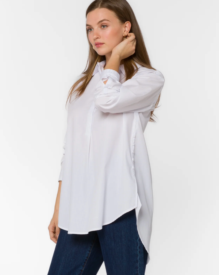 CLASIC WHITE HIGH LOW SHIRT