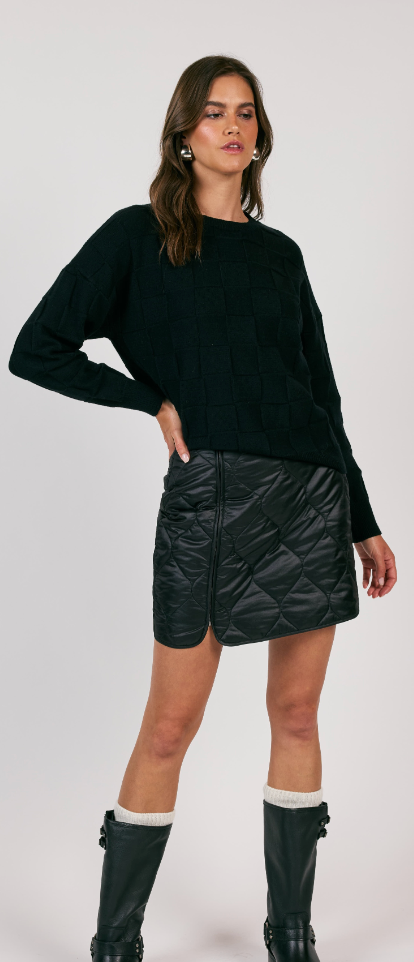 QUILTED MINI SKIRT