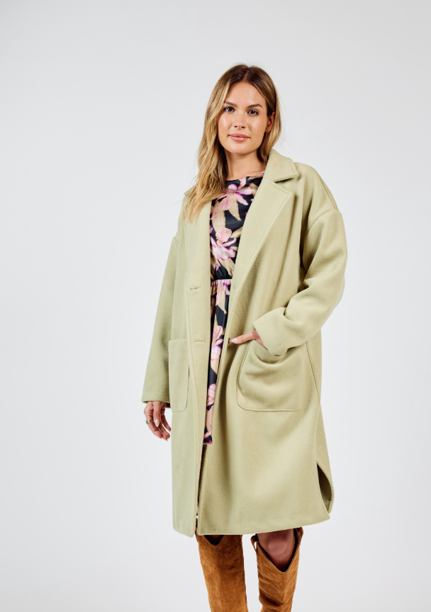 FRONT BUTTON 3/4 LENGTH WINTER COAT