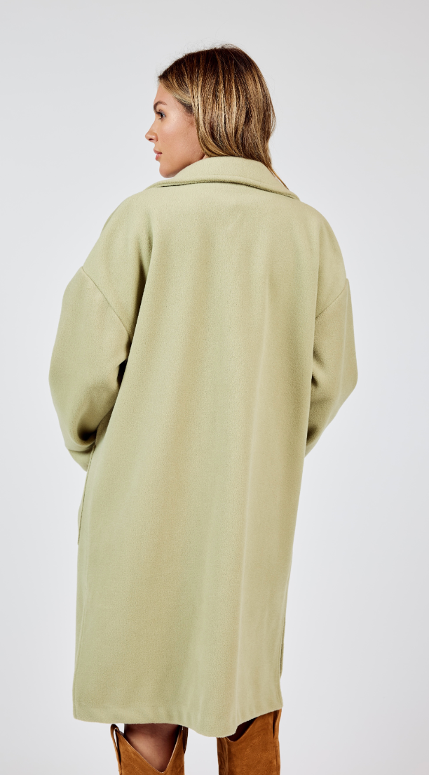 FRONT BUTTON 3/4 LENGTH WINTER COAT