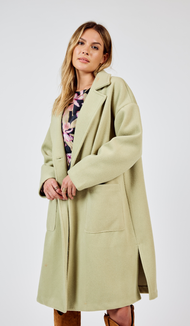 FRONT BUTTON 3/4 LENGTH WINTER COAT