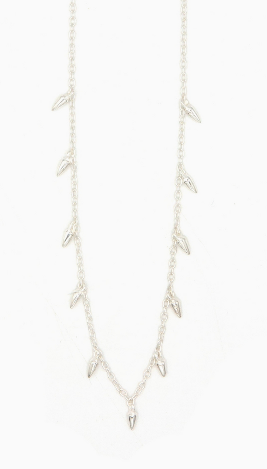 Silver Spike Necklace