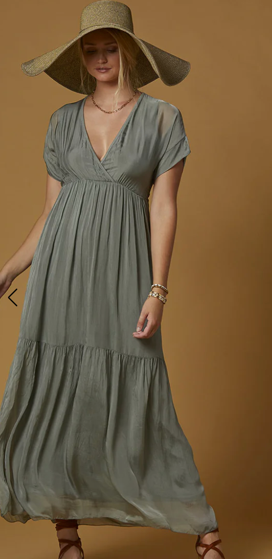 ROMANTIC ITALIAN SILK MIDI DRESS