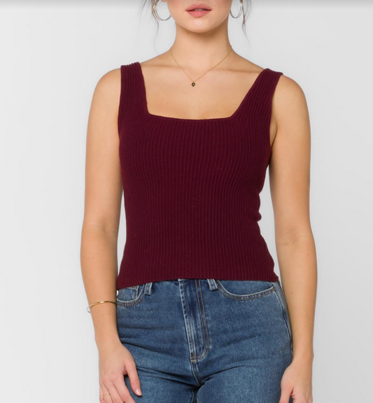 FALL RIB KNIT TANK