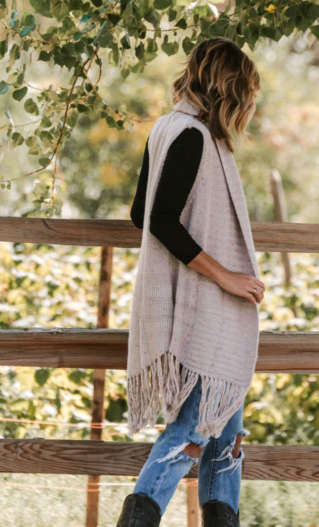 BOHEMIAN FRINGED SWEATER VEST