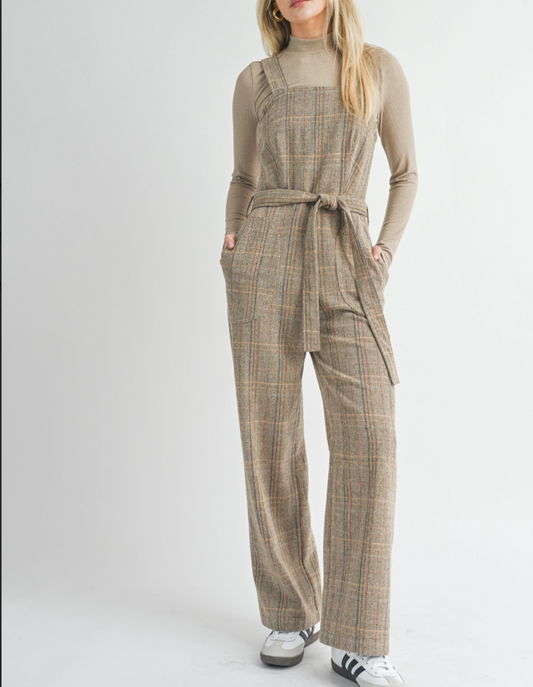 COZY COMFY HERRINGBONE JUMPSUIT