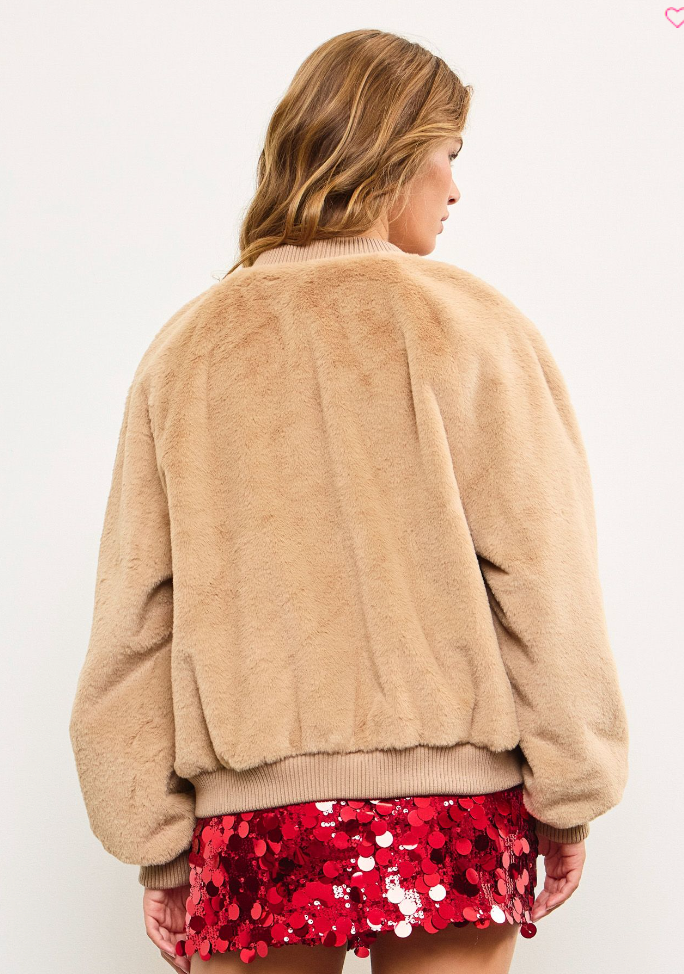 Buttery Soft Faux Fur Bomber Jacket