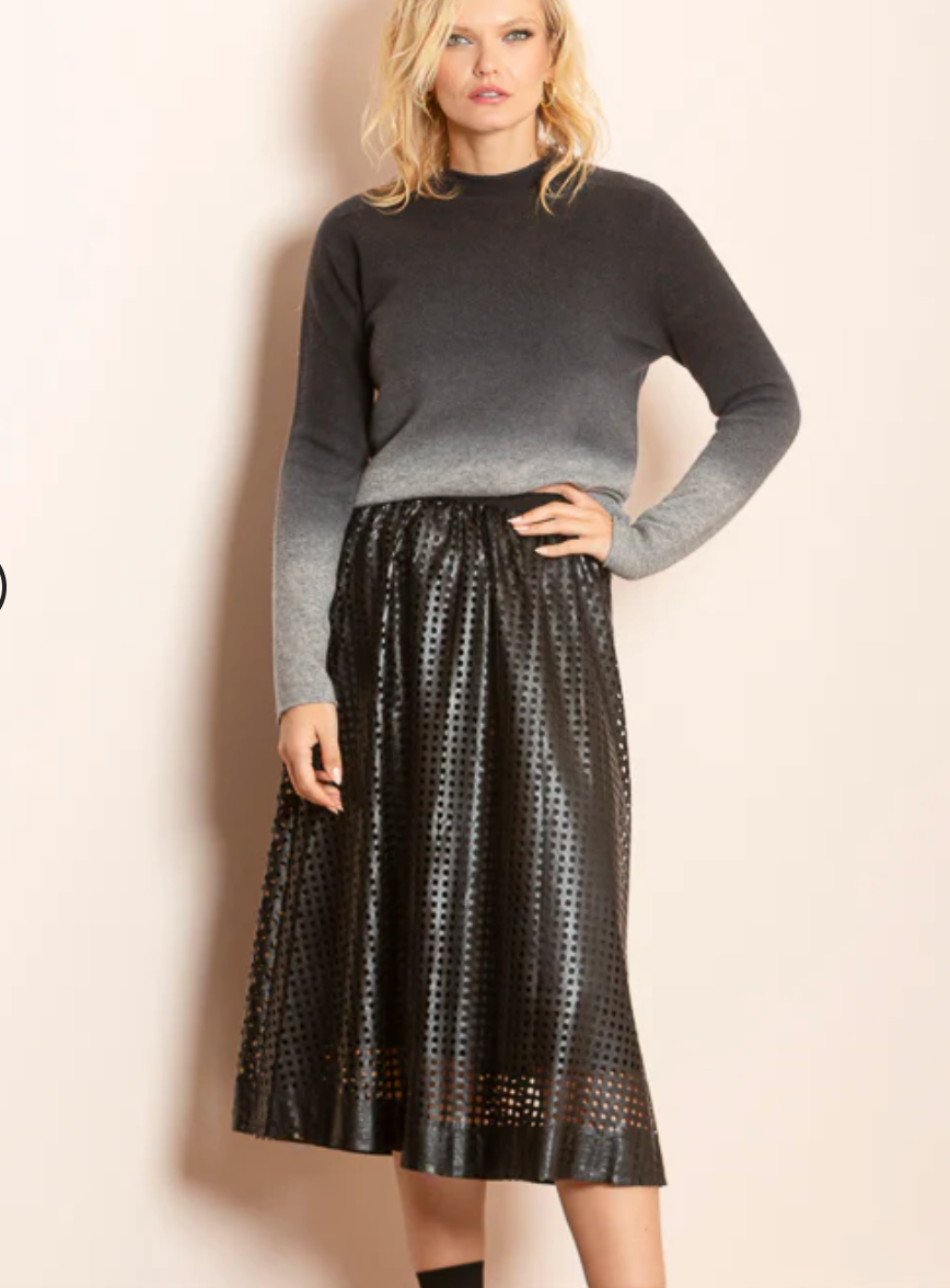 Faux Leather Midi Skirt