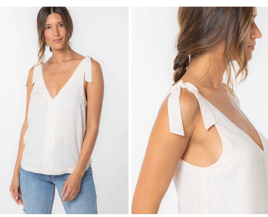 Tank Top with Back Button Detail
