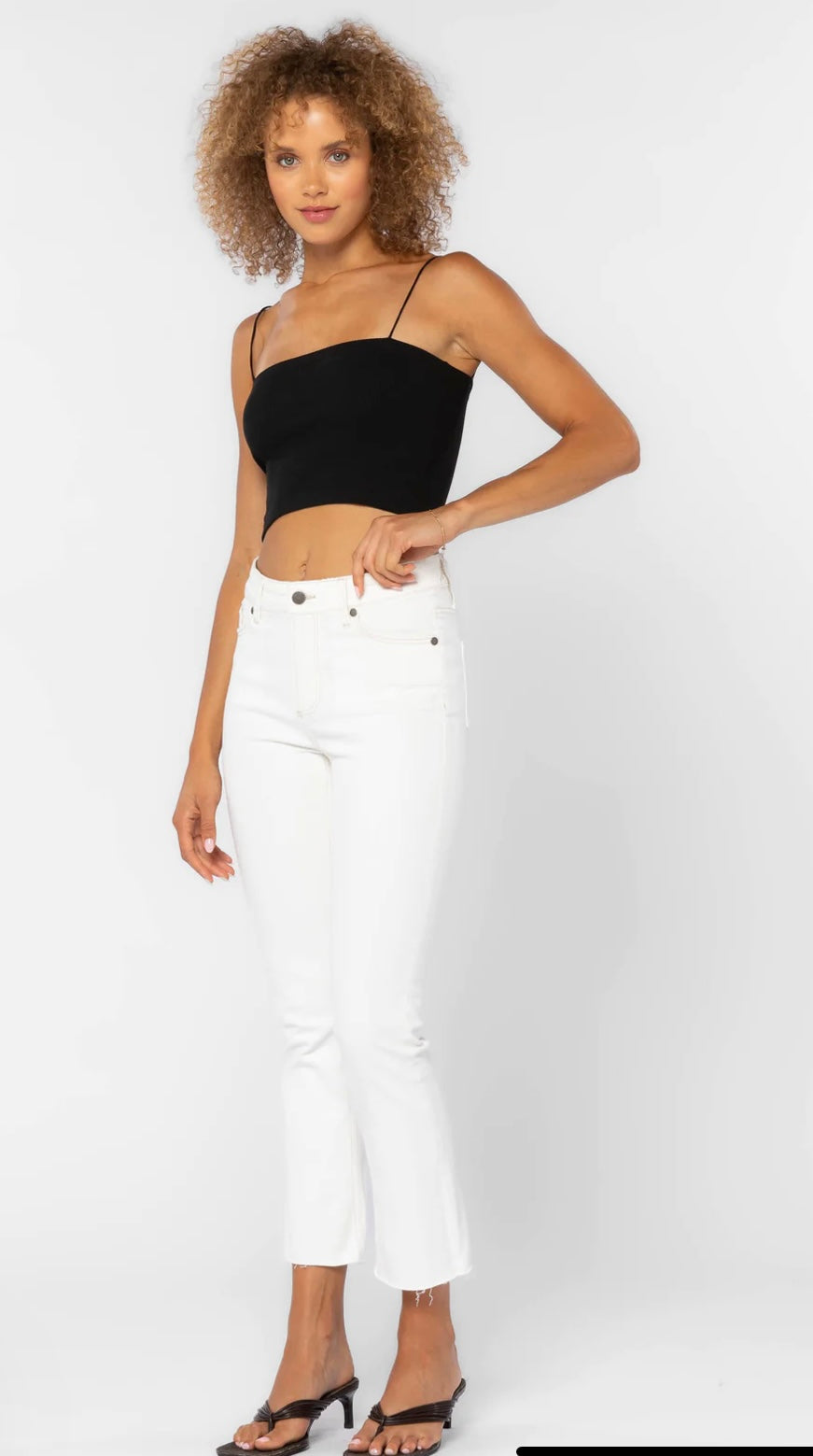 White Crop Jean