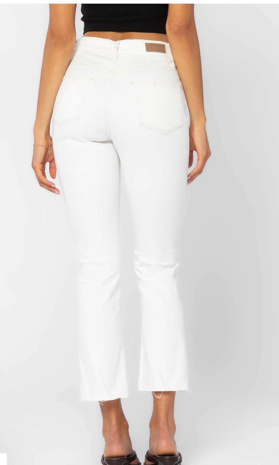 White Crop Jean