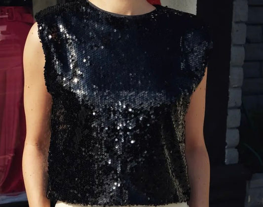 CAP SLEEVE SEQUEN TOP